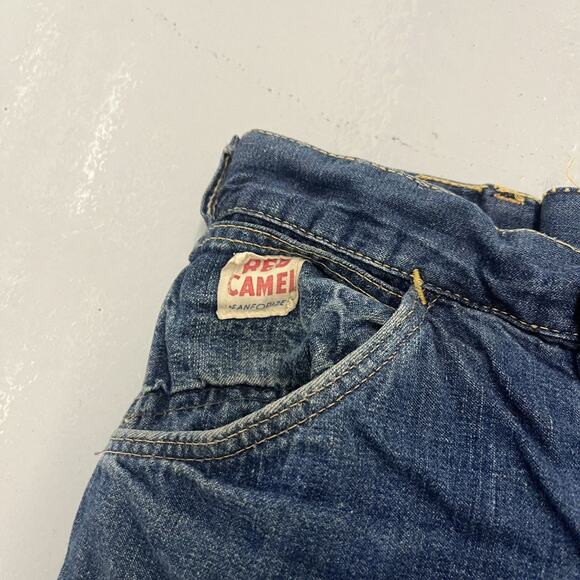 Vintage 60s Red Camel Dark Workwear Carpenter Jeans 40x24 - Picture 3 of 6